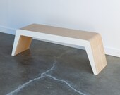 Modern bench with flare legs