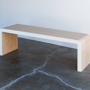 Hamilton Modern Bench with Rounded Corners