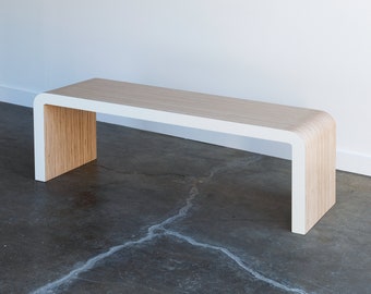 Hamilton Modern Bench with Rounded Corners