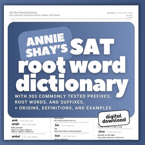 SAT Root Word Dictionary (Printable)