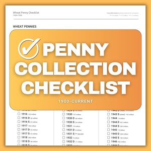 Penny Collection Checklist - Etsy