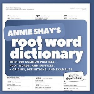 Root Word Dictionary (Printable)