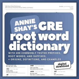 SPRING SALE* GRE Root Word Dictionary (Printable)