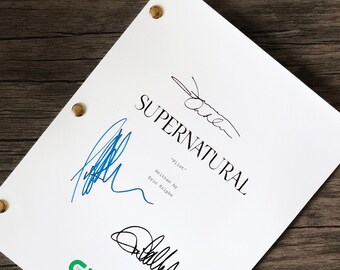 Supernatural| Signed Script| Supernatural Tv Show| Dean Winchester| Sam Winchester| Jensen Ackles| Jared Padalecki|