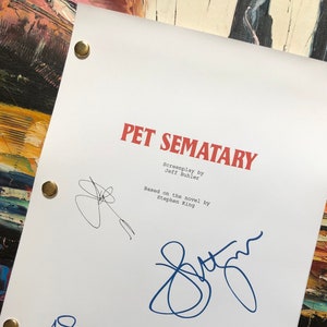 Pet Sematary, Movie Script, Horror Decor, Prop Replica, Stephen King