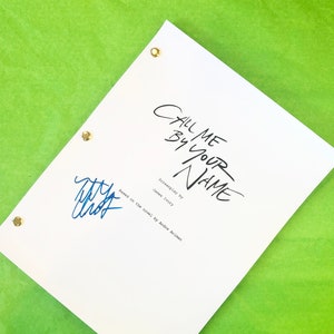 Call Me By Your Name Movie Script Original Full screenplay