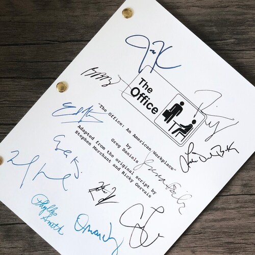 The Office TV Show Script Signed Autograph Screenplay Card Etsy