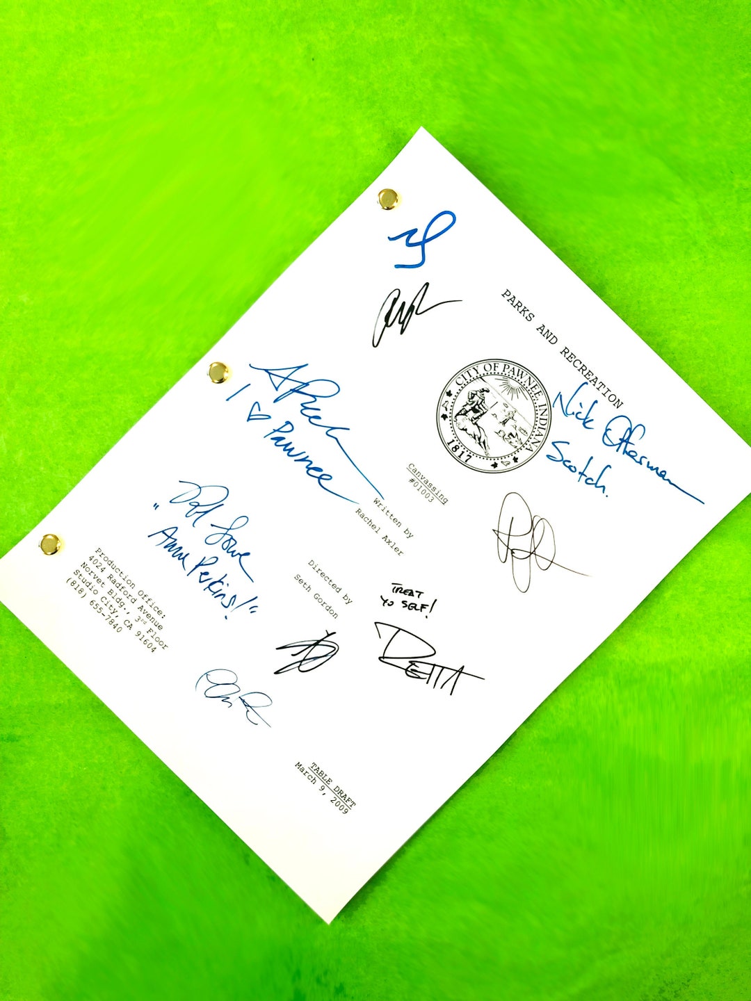 PARKS and REC TV Show Script Etsy