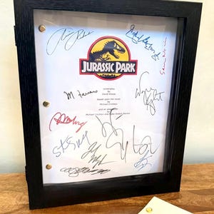 Framed Jurassic Park Movie Script Original Full Screenplay
