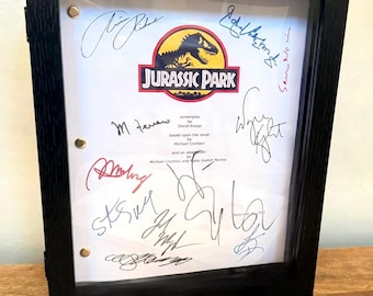 Framed Jurassic Park Movie Script Original Full Screenplay