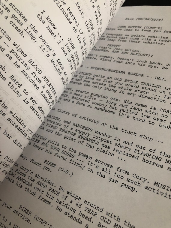 yellowstone tv show script etsy