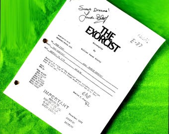 The Exorcist Movie Script Horror Original Full Screenplay Classic Vintage