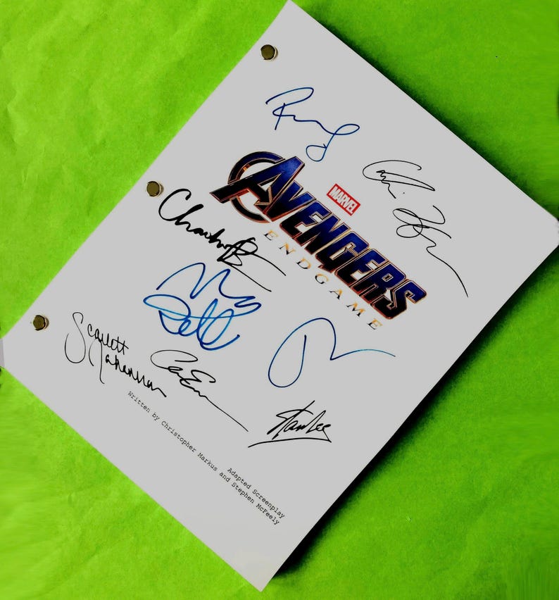 Movie Script with autographs on the cover