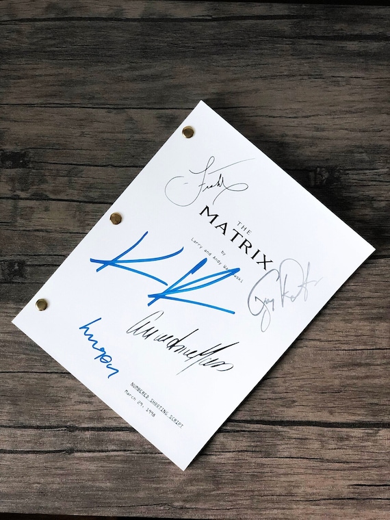 マトリックス　キアヌ・リーブス ＆ キャリー＝アン・モス 直筆サイン　証明書付き マトリックス キアヌ・リーブス ＆ キャリー＝アン・モス 直筆サイン