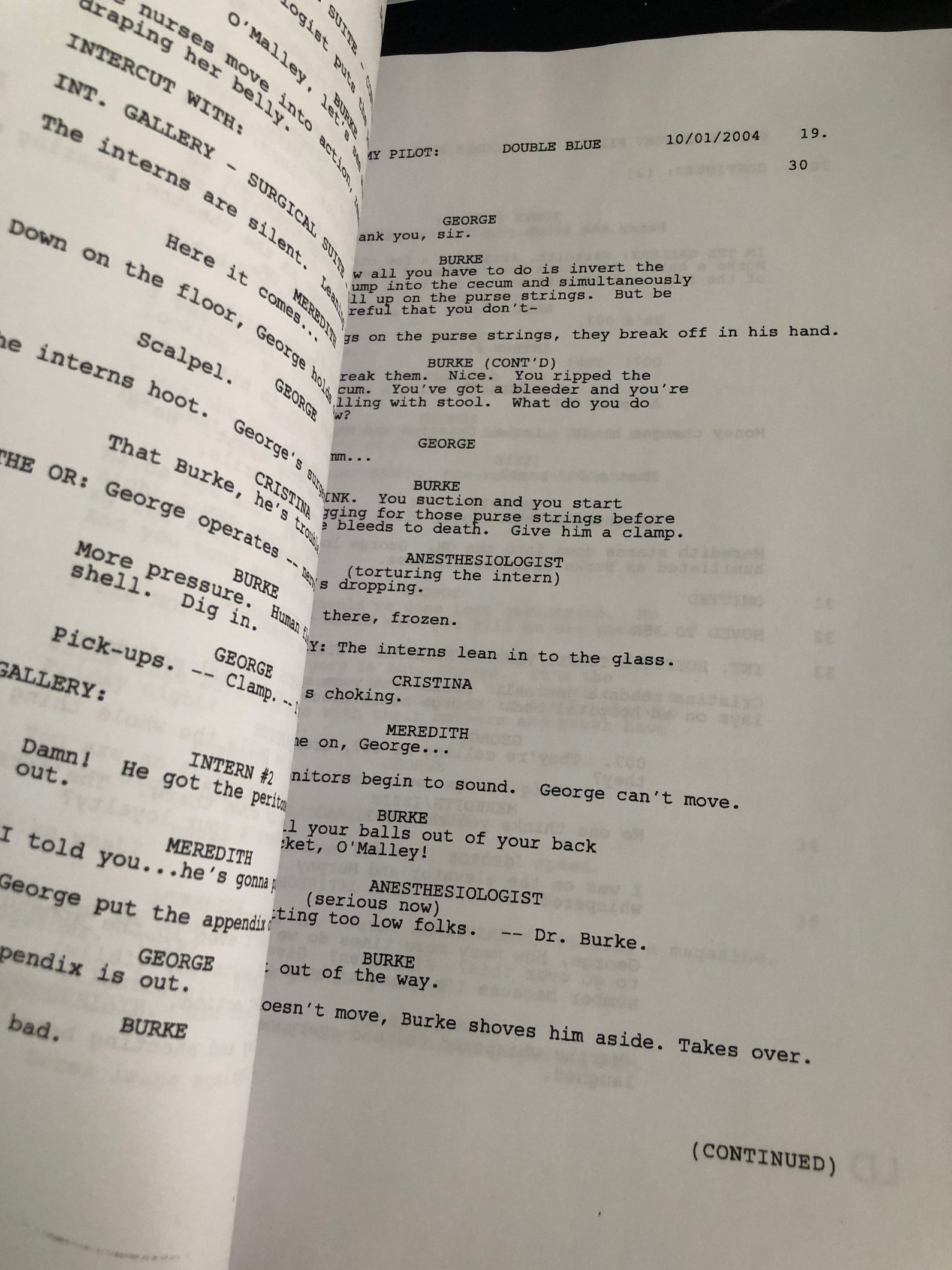 Grey's Anatomy Signed Script Grey's Anatomy Tv Show - Etsy