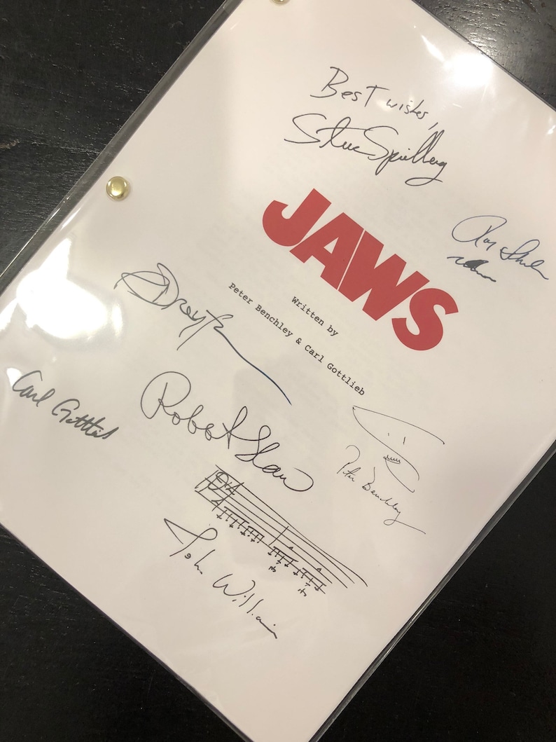 JAWS Movie Script Jaws Memorabilia Jaws Movie Cinema Decor Etsy