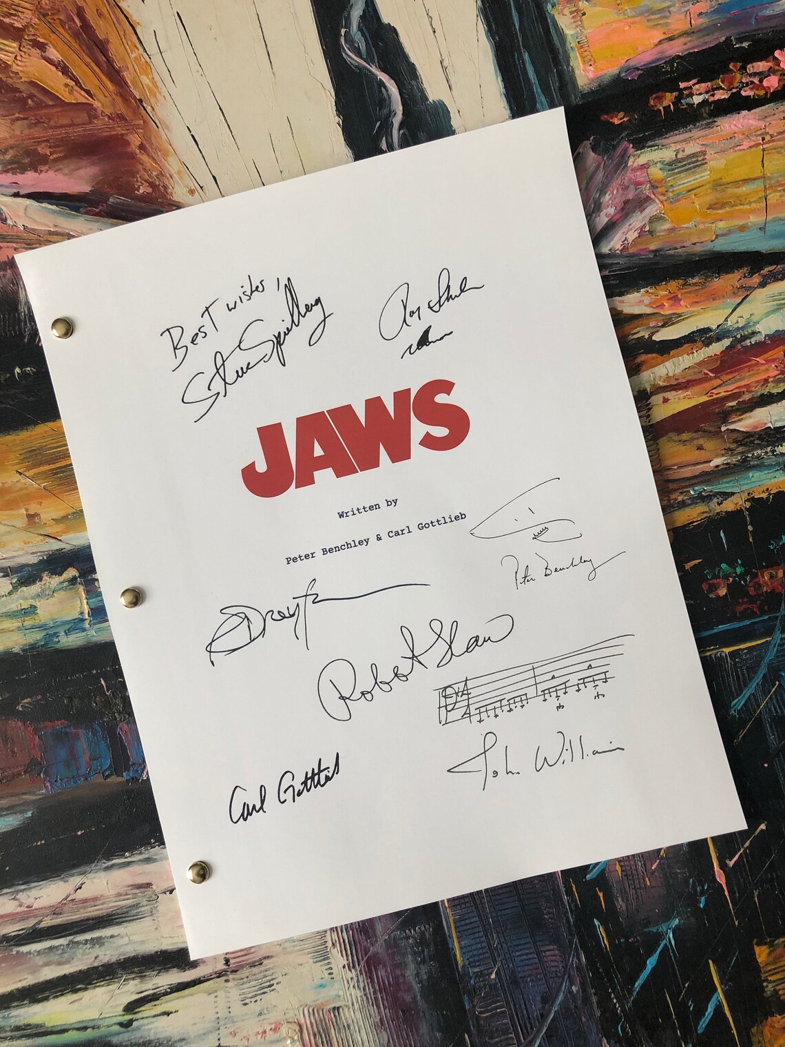 JAWS Movie Script Jaws Memorabilia Jaws Movie Cinema Decor Etsy
