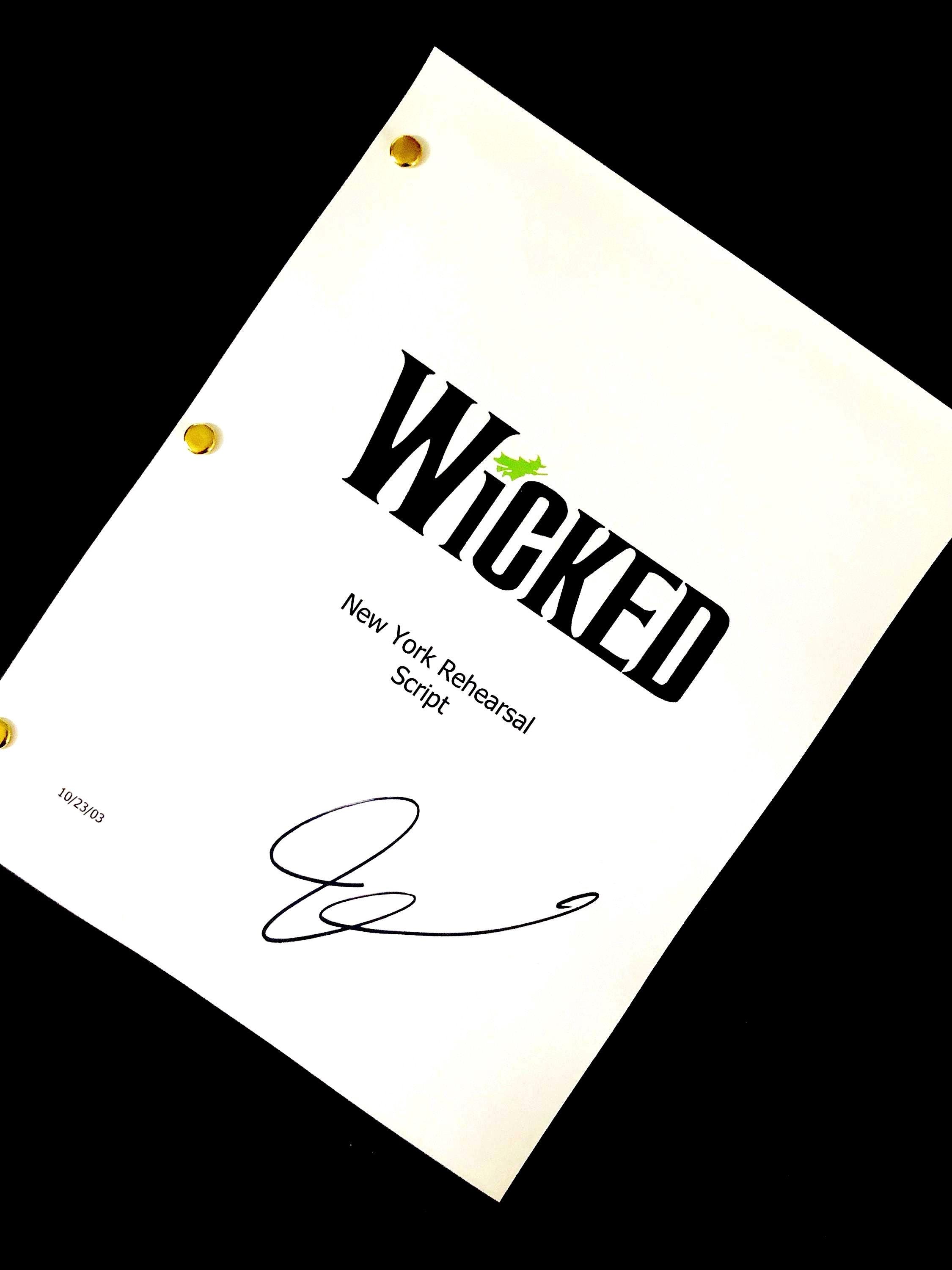 Wicked the Broadway Musical Rehearsal Script - Etsy