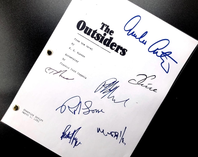 The Outsiders Movie Autographed Signed Movie Script Reprint Full ...