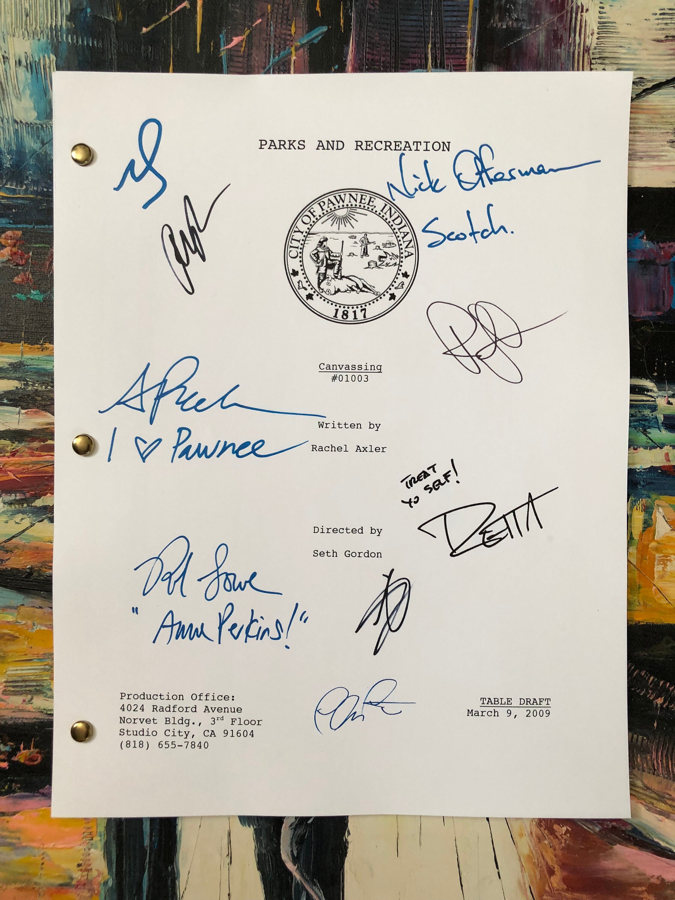 Parks and Rec TV Show Script Etsy