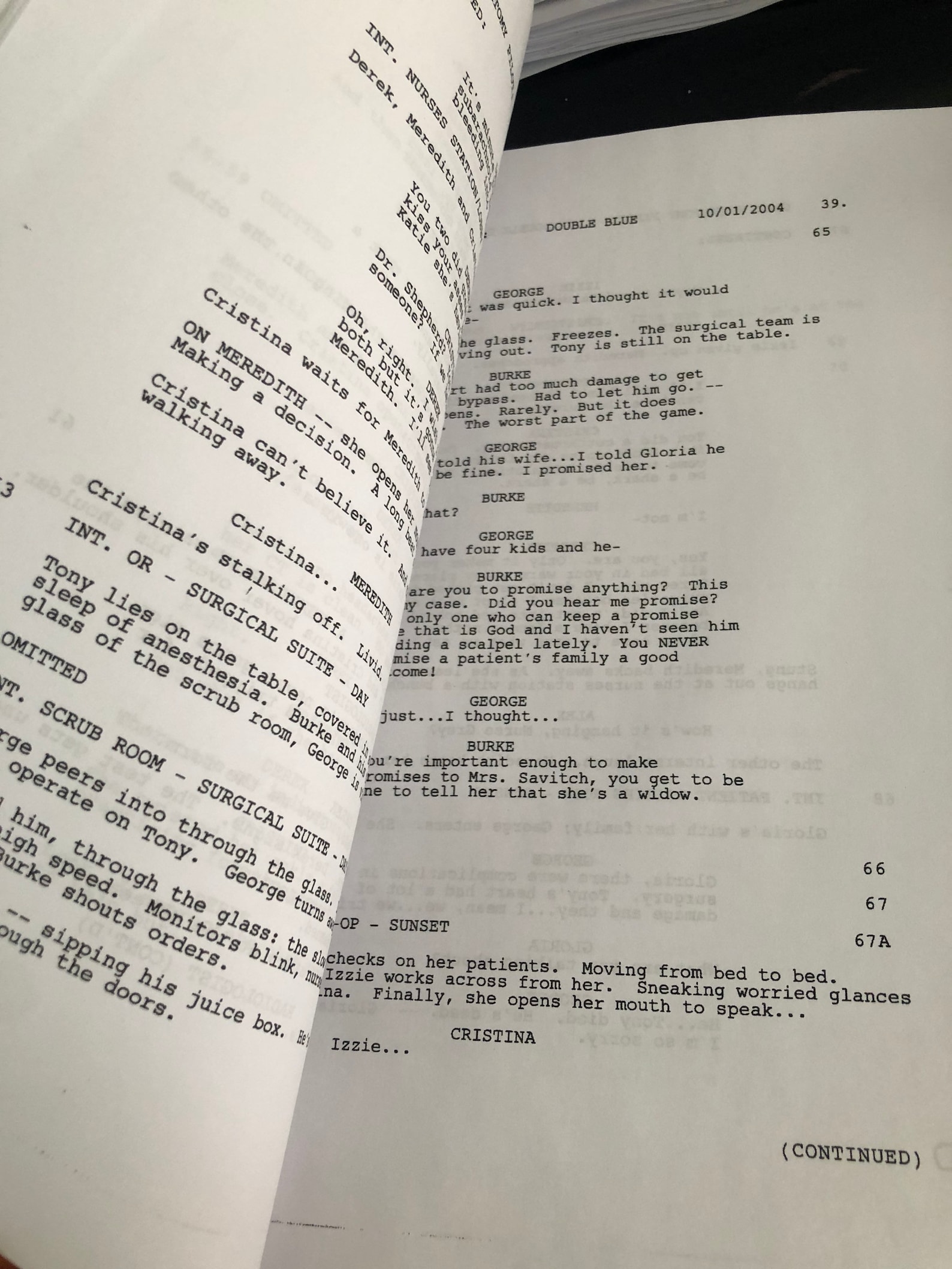 Grey's Anatomy Signed Script Grey's Anatomy Tv Show - Etsy