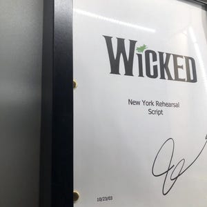 Wicked the Broadway Musical Rehearsal Script - Etsy