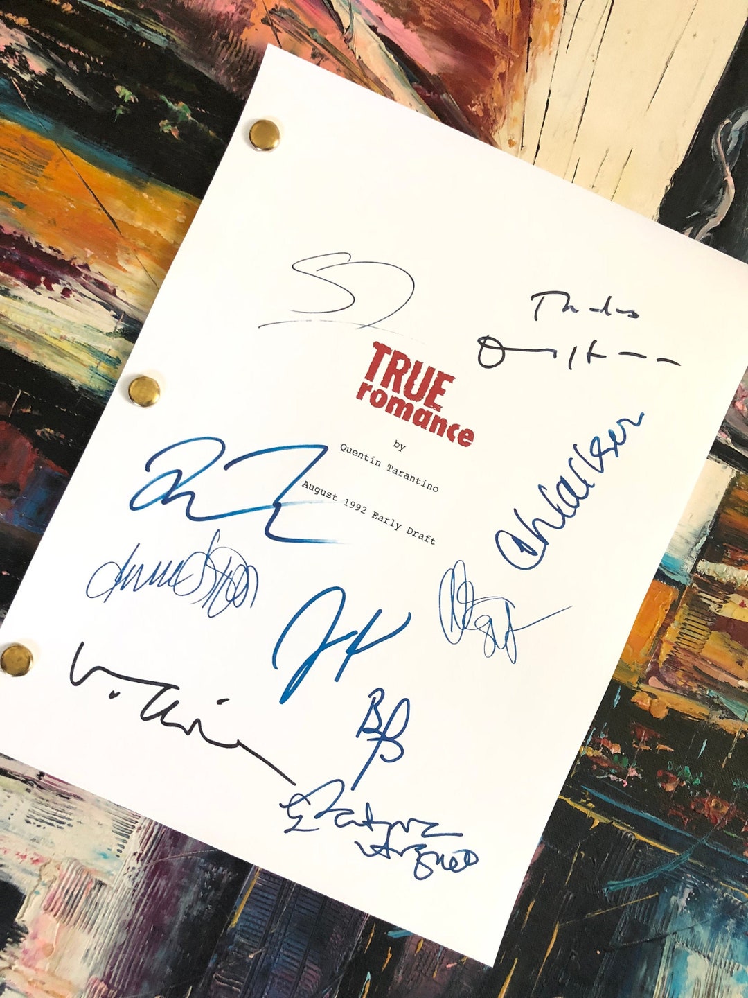 True Romance Movie Script Quentin Tarantino Original Full Screenplay Etsy