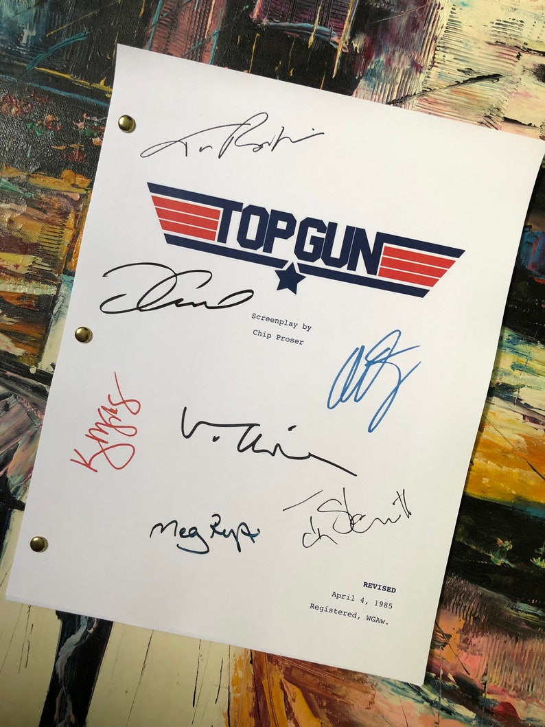 top-gun-movie-script-prop-replica-cinema-cinema-decor-etsy