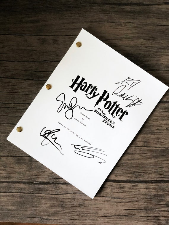 Harry Potter The Sorcerer's Stone Movie Script Harry Etsy