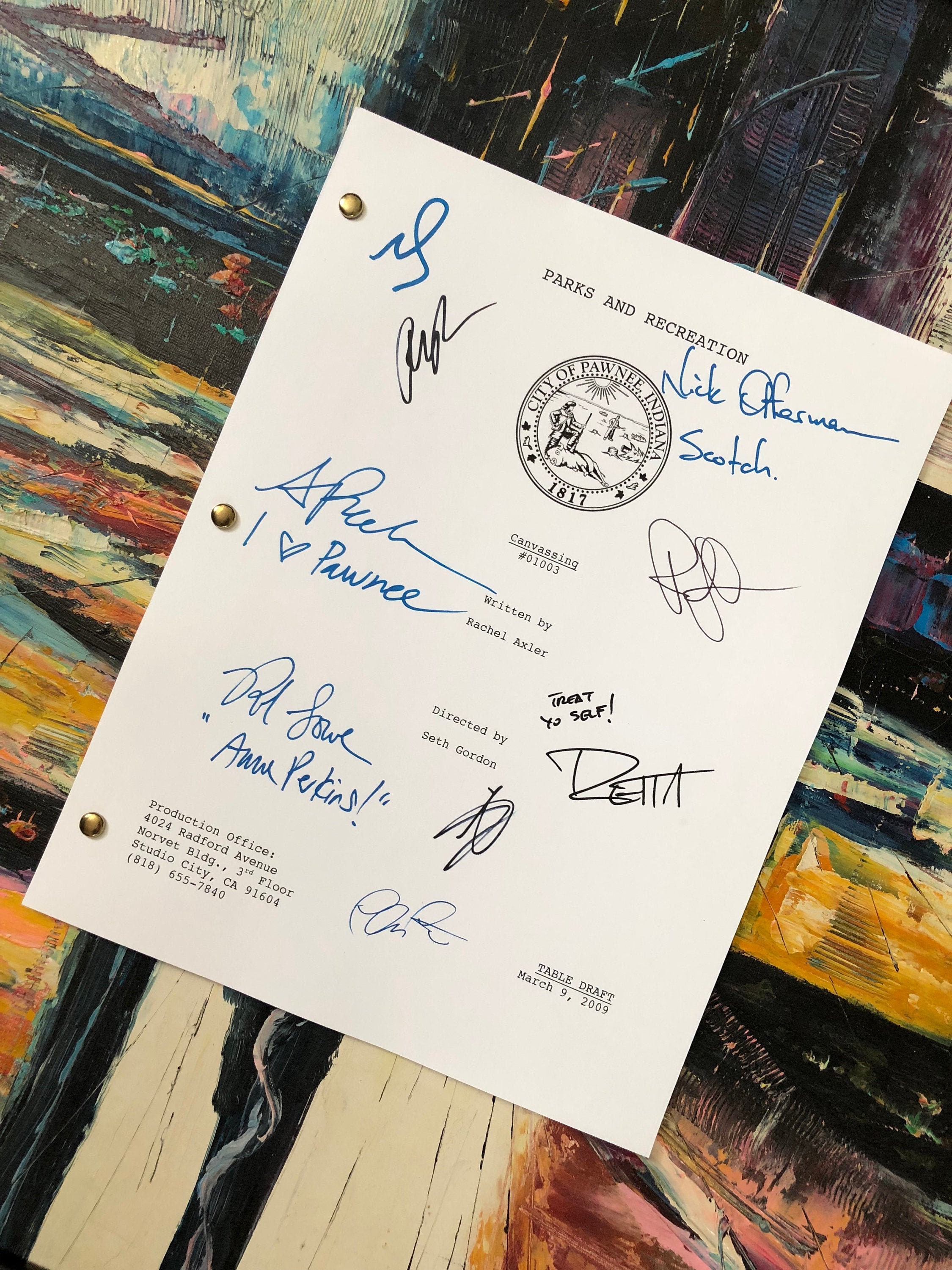 Parks and Rec TV Show Script Etsy