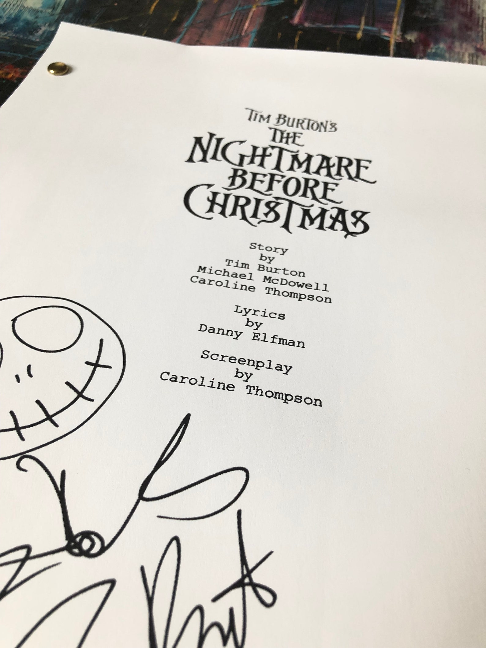 The Nightmare Before Christmas Movie Script Script Replica | Etsy