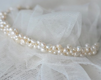 Pearlescent Bridal Headband | Freshwater Pearl Headband | Bridal Wear | Parisan | Wedding Accessories |