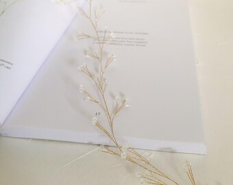 Gypsophila Crystal Hair Vine | Bridal Wear | Bridesmaid | Prom | Formal Wear | Baby’s breath | Minimal