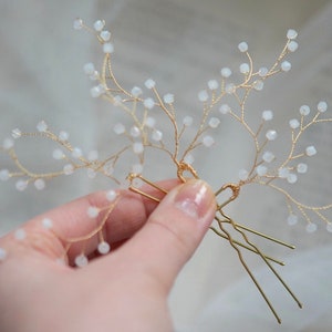 Épingles à cheveux de vigne à ondes de cristal | | de bijoux en opale Vêtements de mariée | Demoiselles d’honneur | Vêtements de mariage | Tenues