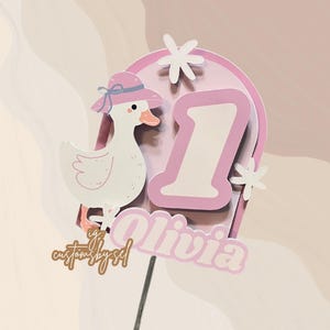 ONE SILLY GOOSE, One Silly Goose Theme, One Silly Goose Cake Topper, First Birthday Theme, Goose First Birthday