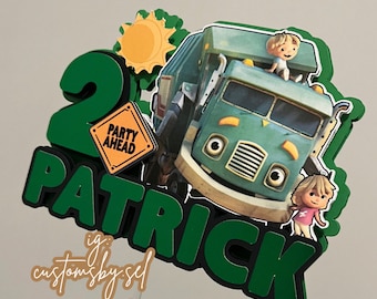 TRASH TRUCK TOPPER, Trash Truck Party, Trash Theme, Trash Truck Kids