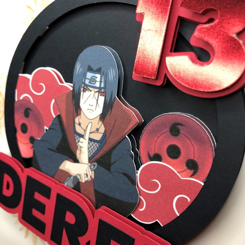 ITACHI CAKE TOPPER Itachi Cake Topper Itachi Naruto Topper Etsy