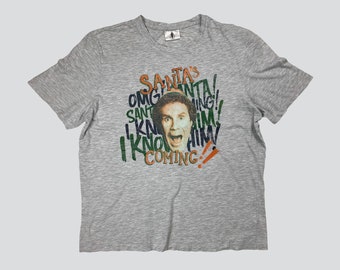 Vintage 2003 Elf T-Shirt Size M Y2K Movie Tee Will Ferrell Shirt