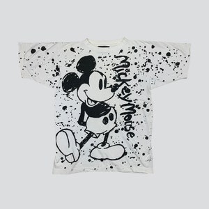 Vintage 90s Mickey Mouse T-Shirt Size XL AOP Shirt Disney Cartoon Tee