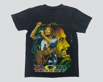 Vintage 90s Bob Marley Songs of Freedom T-Shirt Size M Rap Tee