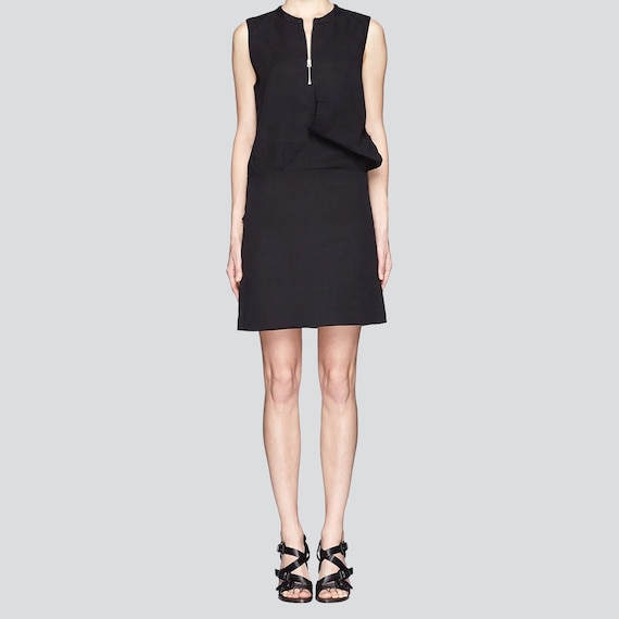 acne asymmetric dress Acne Studios // Grey Ruffled Tie Dress – VSP Consignment