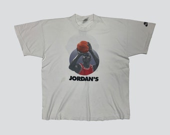 Vintage 1995 Nike Michael Jordan Jordan's Back T-Shirt Size XL White Sport Tee NBA Sportswear Chicago Bulls Made in Ireland