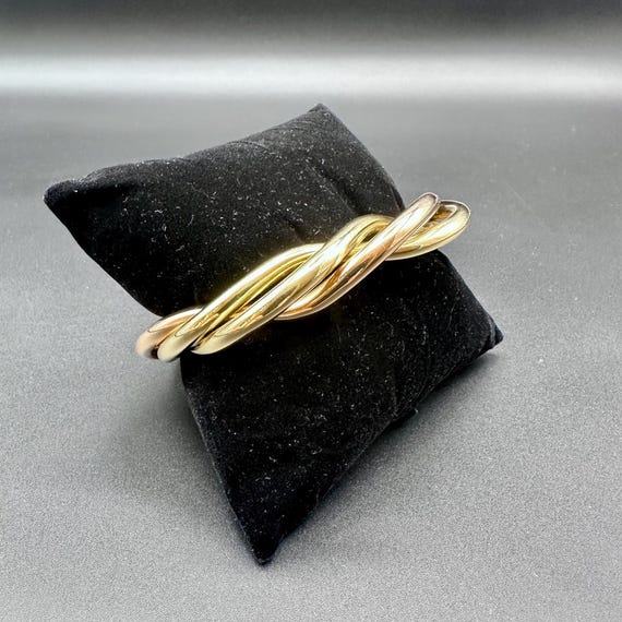 Pomellato Three Interlock Wire Bangle Two Tone 18k - image 4