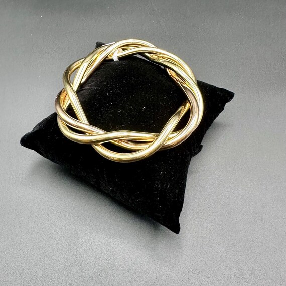 Pomellato Three Interlock Wire Bangle Two Tone 18k - image 7