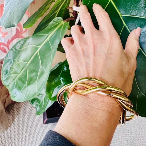 Pomellato Three Interlock Wire Bangle Two Tone 18k - image 3