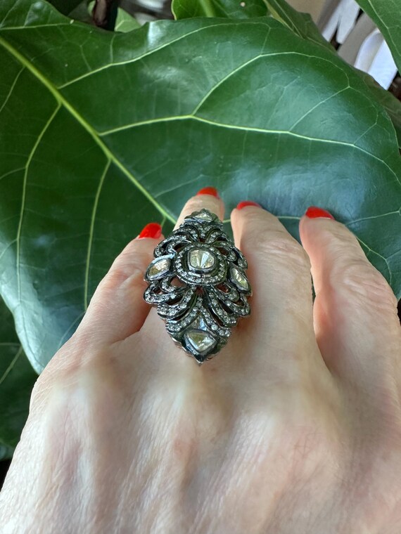Victorian Rosecut Diamond Ring - image 3