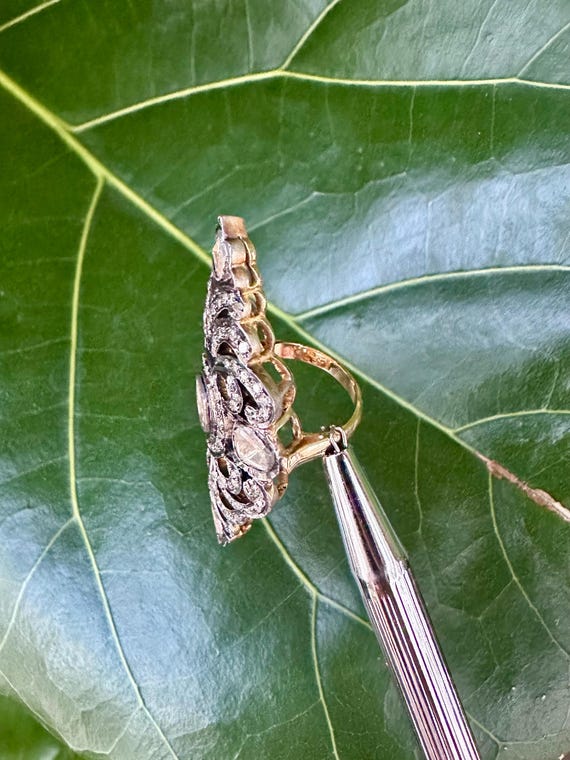 Victorian Rosecut Diamond Ring - image 5