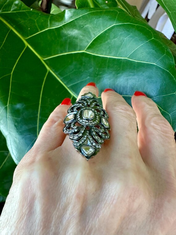 Victorian Rosecut Diamond Ring - image 7