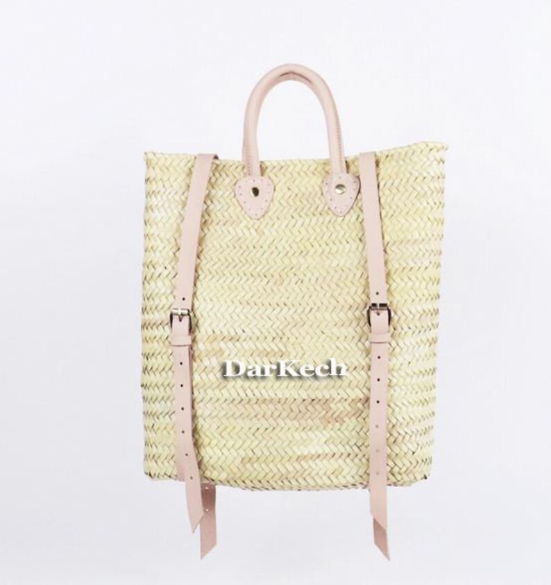 Handmade Straw Backpack French Basket Backpack Moroccan Etsy