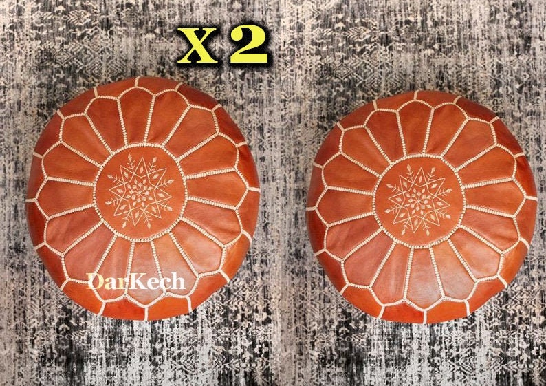 2 Pcs Brown Tan Marocain
